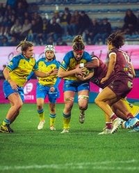 Joueuses de l'équipe de rugby féminine de l'ASM Romagnat